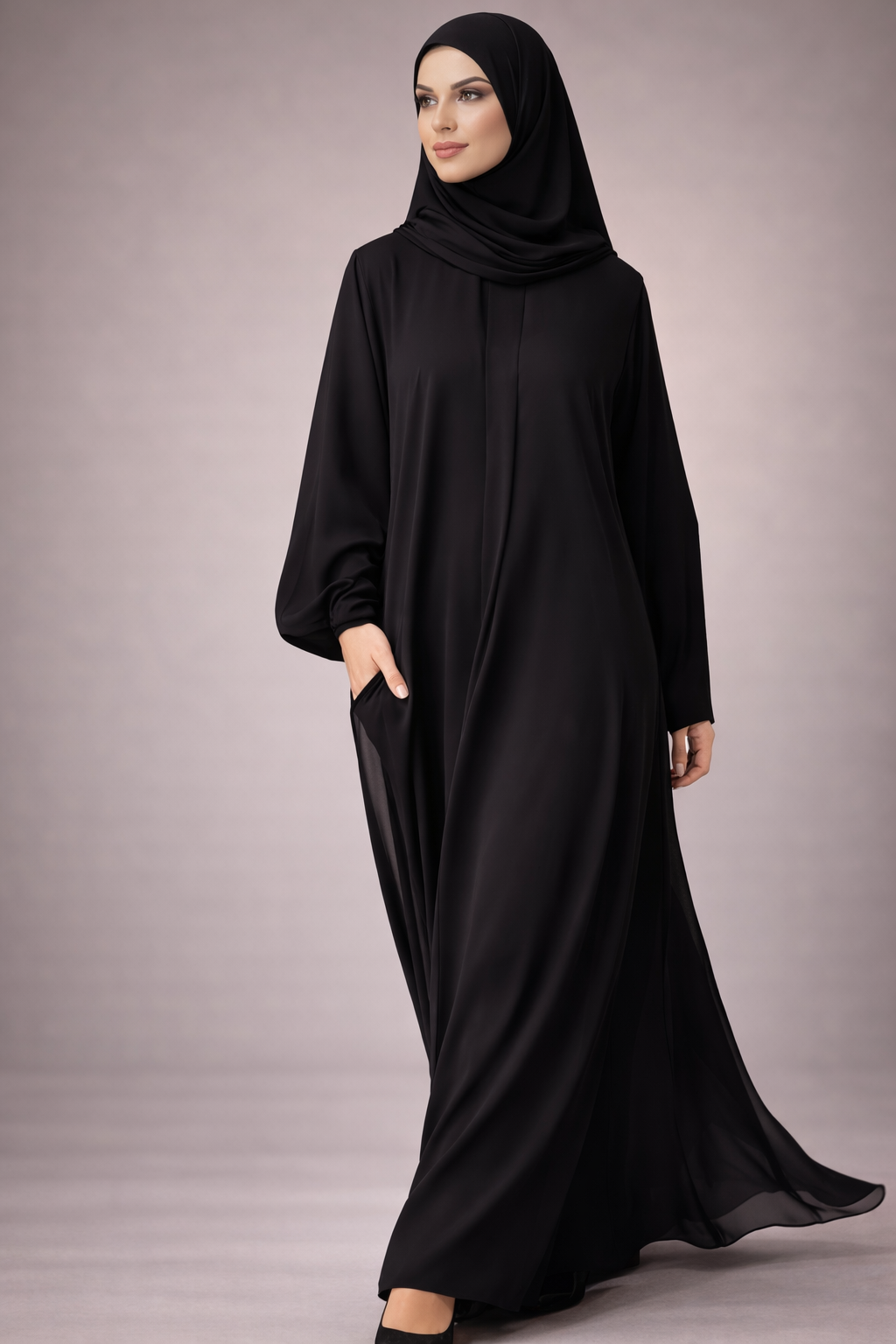 Huda Minimal Pocket Abaya