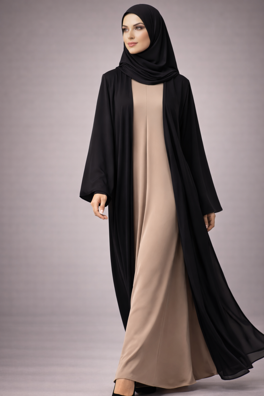 Rania Floral Hem Abaya