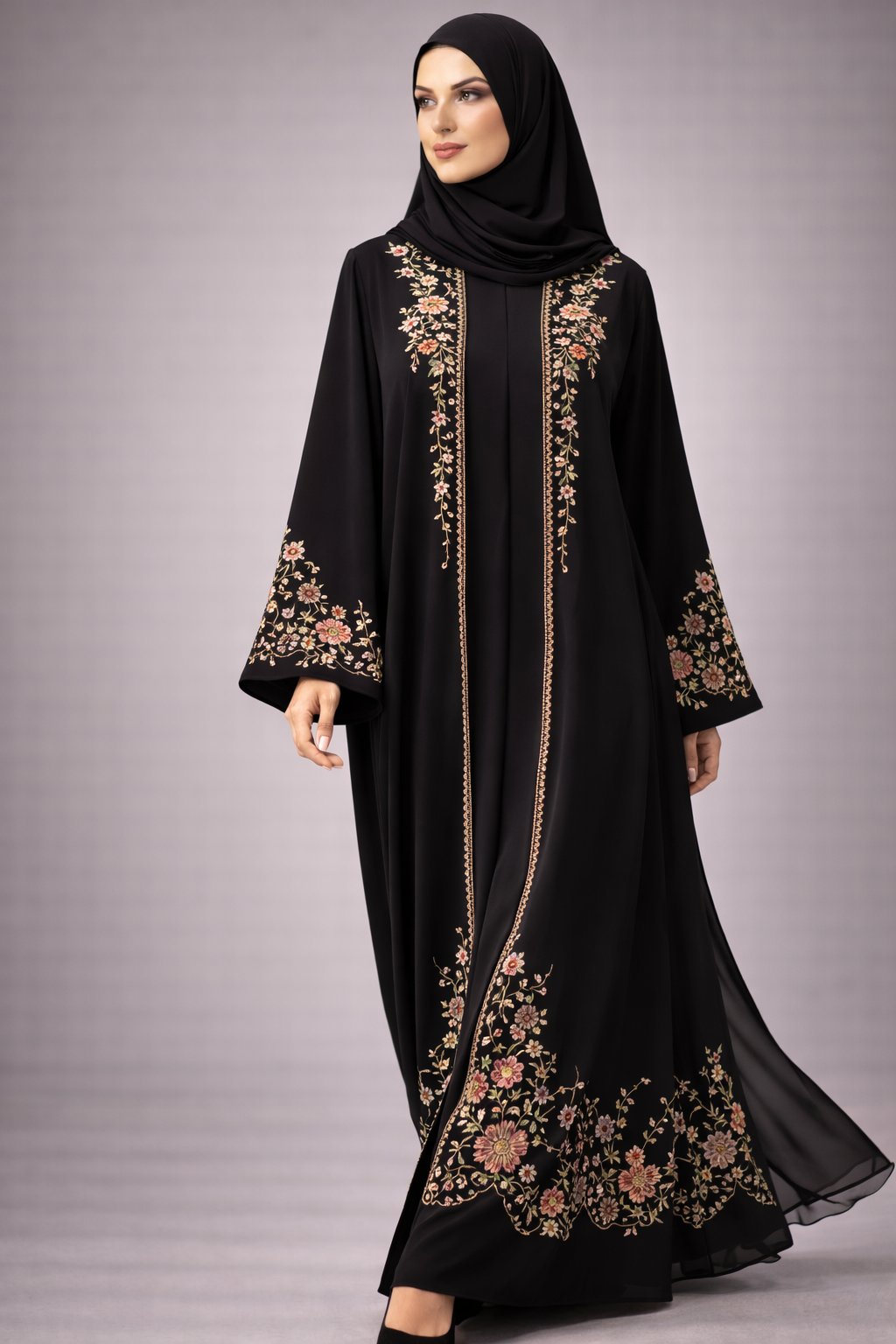 Najma Evening Embroidered Abaya